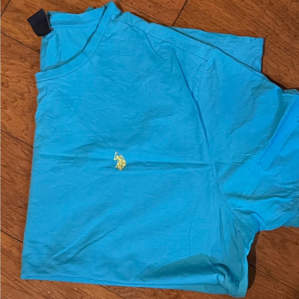 U.S. Polo Assn. Turquoise T-Shirt with Yellow logo